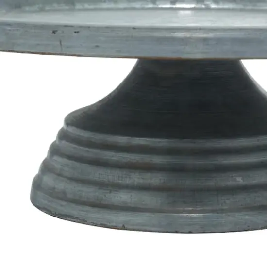 Grey Iron Farmhouse Cake Stand, 4" x 13" x 13" {5}