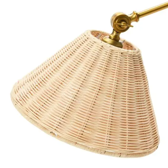 Hello Honey&reg; 29" Antique Metal Brass Finish Coastal Adjustable Wall Sconce {10}