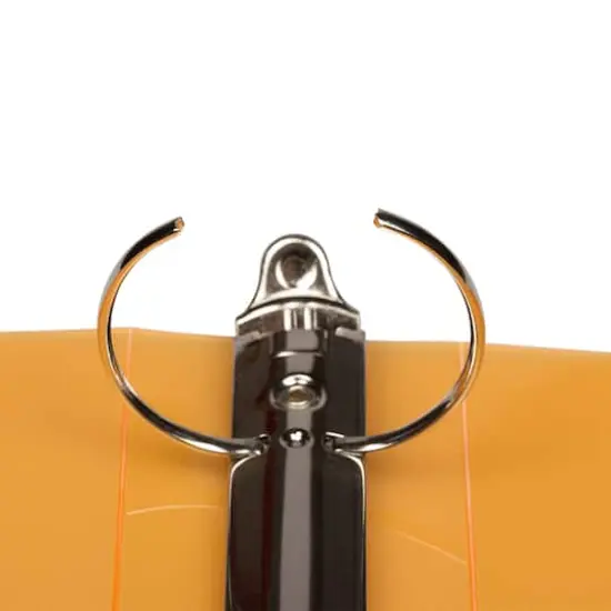 JAM Paper 2" Glass Twill Plastic 3-Ring Binder Orange {5}