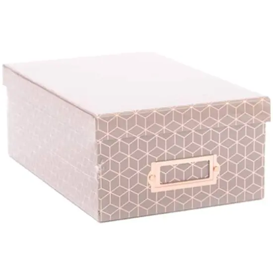 DCWV&reg; Gray & Rose Gold Photo Box with Bookplate {1}