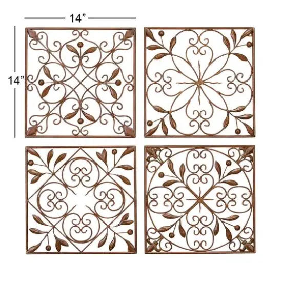 Brown Metal Rustic Wall D&eacute;cor Set, 4ct. {10}