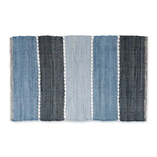 DII&reg; Color Block Cotton Chindi Rug, 2ft. x 3ft. Denim {1}