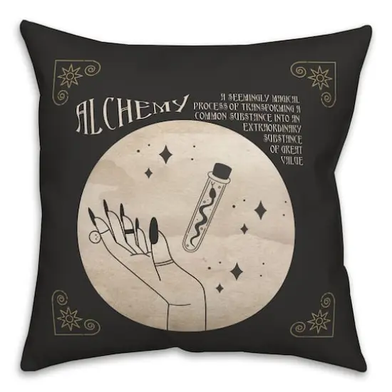 Alchemy Hand Potion 4 18" x 18" Throw Pillow {1}
