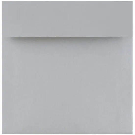 JAM Paper 6" Metallic Square Invitation Envelopes, 25ct. Silver Stardream {1}