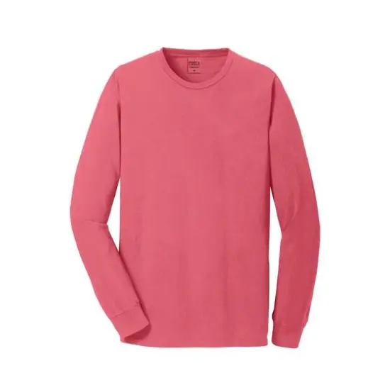 Port & Company® Beach Wash® Colors Garment-Dyed Long Sleeve Tee Poppy {2}