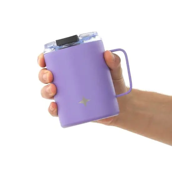 JoyJolt&reg; 12oz. Vacuum Insulated Tumbler With Lid & Handle Purple {8}