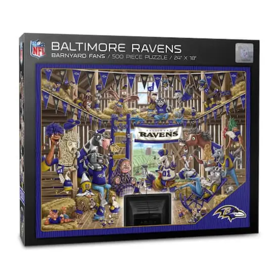NFL Barnyard Fans 500 Piece Puzzle Baltimore Ravens {1}
