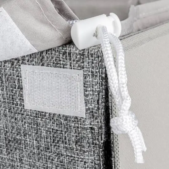 Household Essentials Narrow Collapsible Laundry Hamper with Liner & Lid Graphite {12}