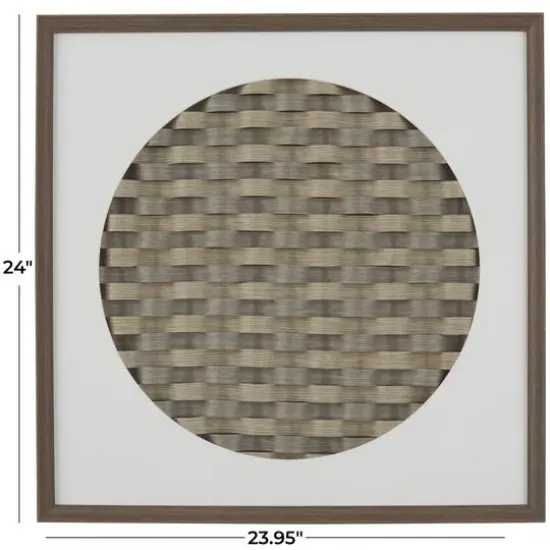 Dark Brown Wood Contemporary Shadow Box, 24" x 2" x 24" {7}