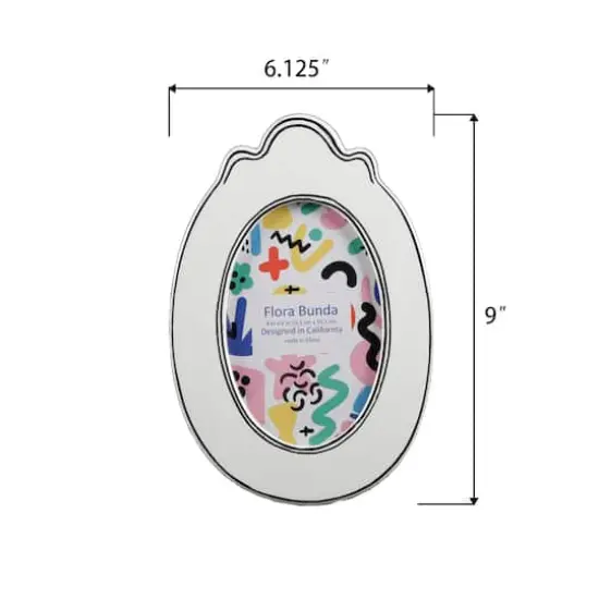 Flora Bunda 4" x 6" Oval with SideLine Ceramic Frame {4}