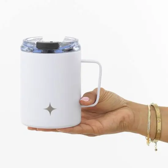 JoyJolt® 12oz. Vacuum Insulated Tumbler With Lid & Handle White {8}