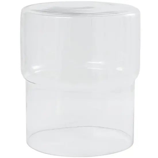 19" Glass Modern Accent Table Clear {1}