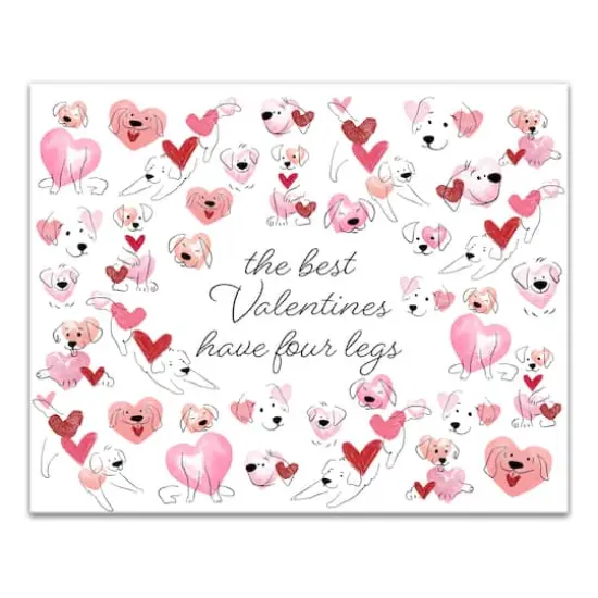The Best Valentine's Have 4 Legs Canvas Wall Art {1}