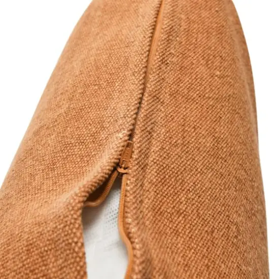 Hello Honey&reg; 20'' x 20" Square Canvas Pillow Cover with Tassels Orange {7}