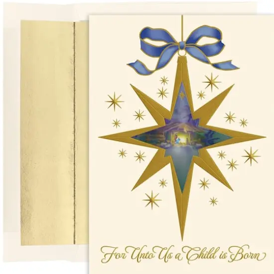 JAM Paper Nativity Star Christmas Cards Set, 16ct. {1}