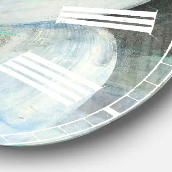 Designart Watercolor Moonlight Magnolia II Wall Clock {3}