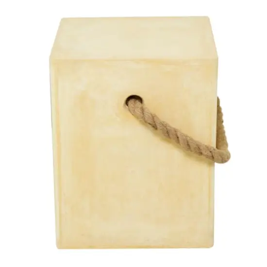 Yellow Contemporary Outdoor Accent Table, 15" x 15" x 18" {3}