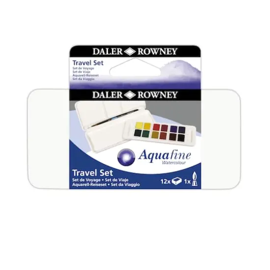 Daler-Rowney&reg; Aquafine 12 Color Watercolor Paint Travel Set {1}