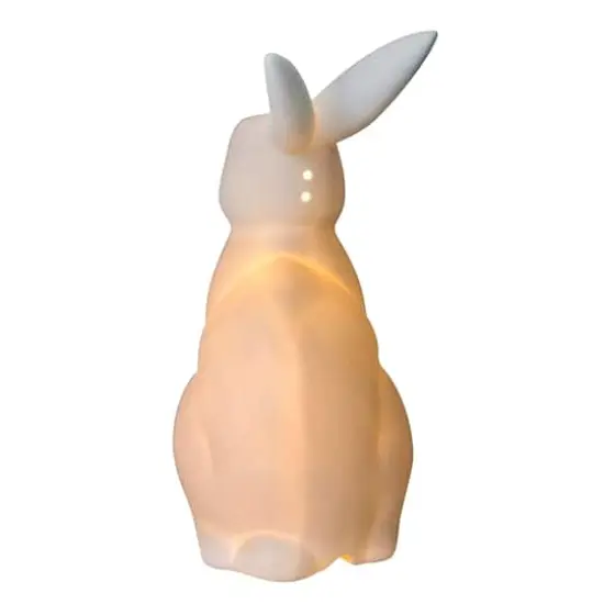 Simple Designs Porcelain Bunny Rabbit Shaped Animal Light Table Lamp {10}
