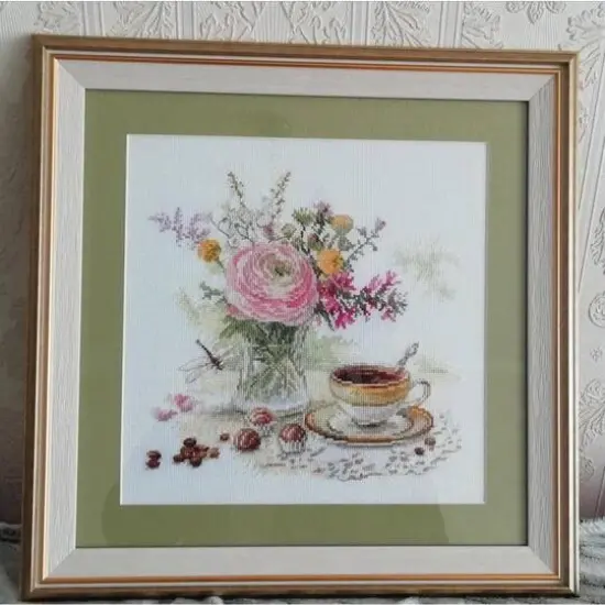 Alisa Morning Coffee Cross Stitch Kit {5}