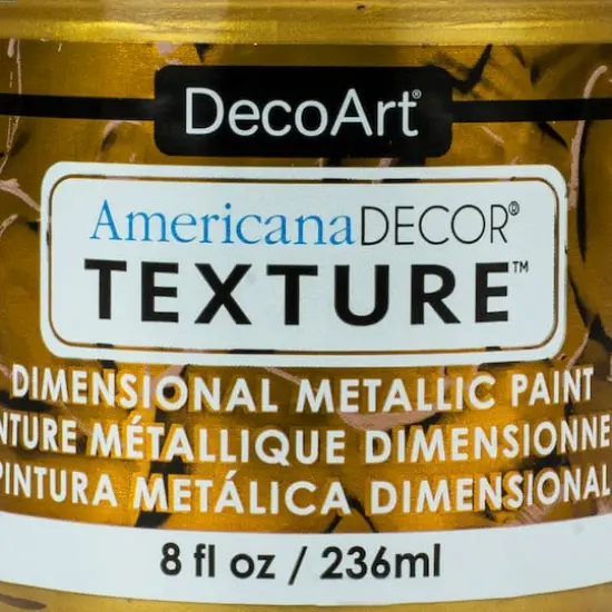 DecoArt® Americana Décor® Texture™ Dimensional Metallic Paint Gold {4}