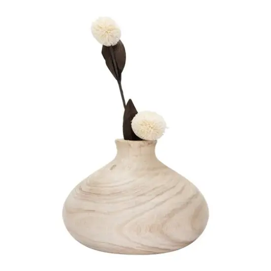 Hello Honey&reg; 5.5" Paulownia Wood Vase {6}