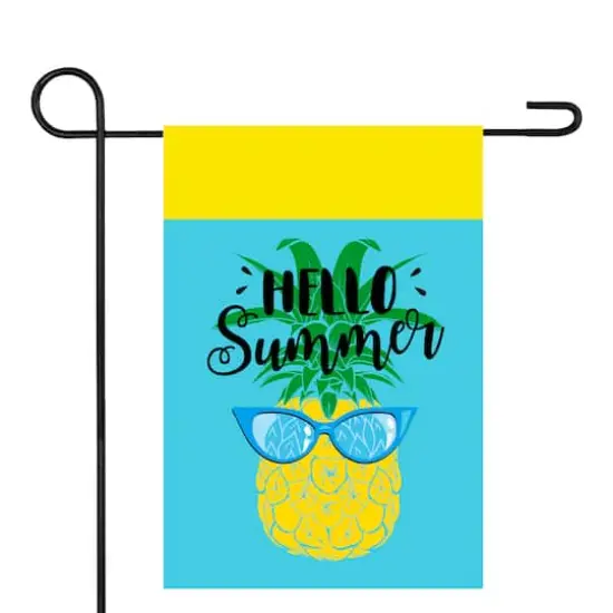 Hello Summer Pineapple Garden Flag {1}