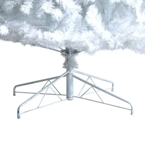 11ft. Pre-Lit White Artificial Christmas Tree, White LED Lights {6}