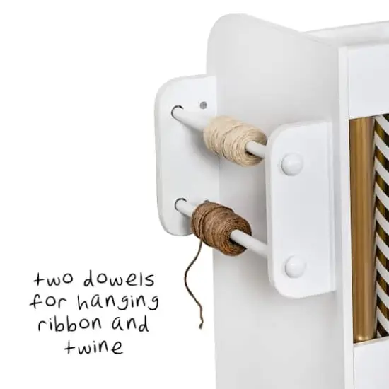 Honey Can Do 3-Drawer White Rolling Craft Cart with Drawers & Slotted Compartments {5}