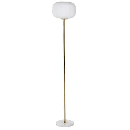 CosmoLiving by Cosmopolitan White Metal Modern Floor Lamp, 64" x 12" x 12" {3}