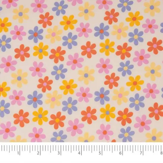 SINGER Retro Daisy Multi Cotton Fabric {4}