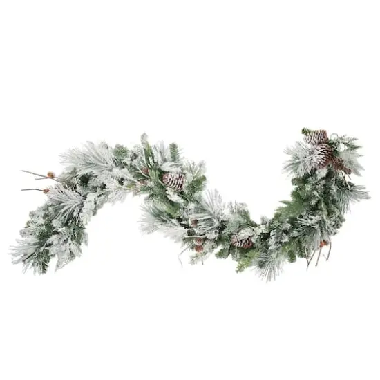 Haute D&eacute;cor 6ft. Pre-Lit LED Snowfall Creek Garland {3}