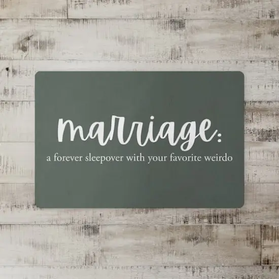 Marriage A Forever Sleepover 18" x 27" Floor Mat {3}