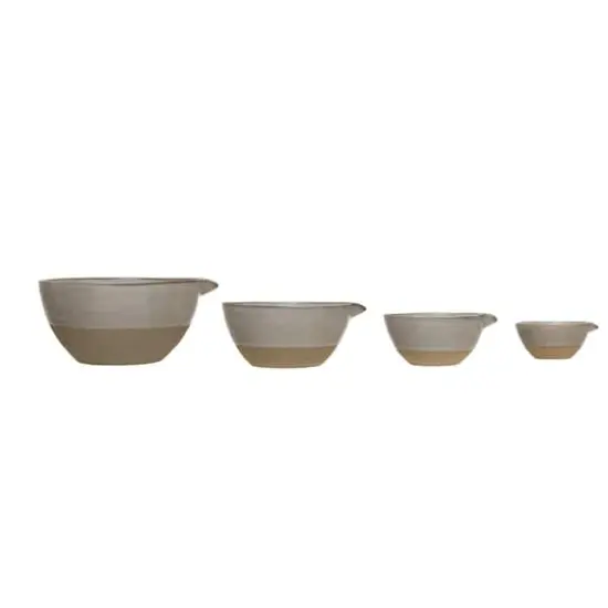 Hello Honey&reg; Assorted Stoneware White Batter Bowls Set {1}