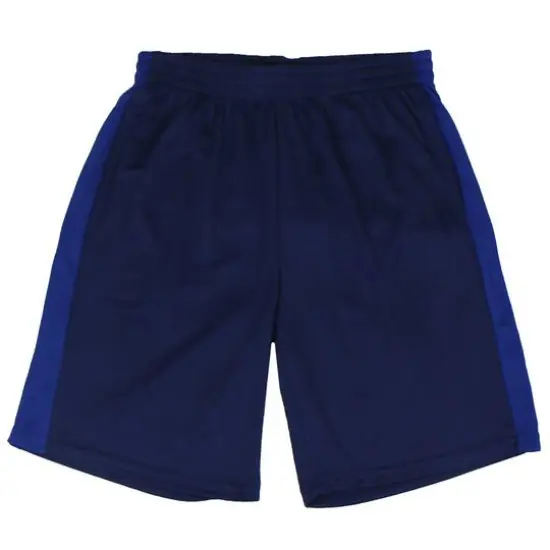 Galaxy by Harvic Boys Active Trim Mesh Basketball Shorts Navy/Royal {1}