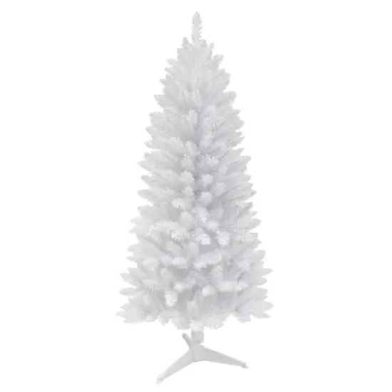 6ft. Unlit White Carson Artificial Pine Tree {1}