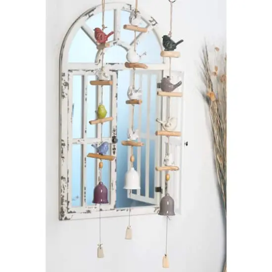 White Stoneware Coastal Windchime Set {8}
