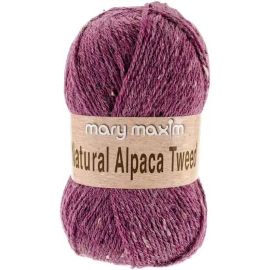 Mary Maxim Natural Alpaca Tweed Yarn Thistle {1}