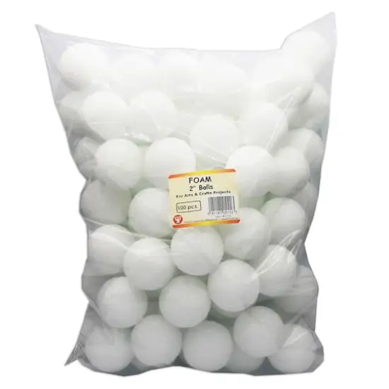Hygloss&reg; 2" Craft Foam Balls, 100ct. {1}