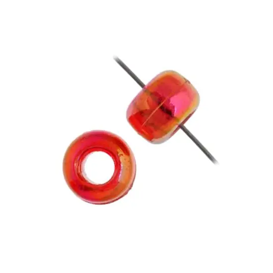John Bead 9mm Transparent Pony Beads, 1,000ct. Raspberry Iris {5}
