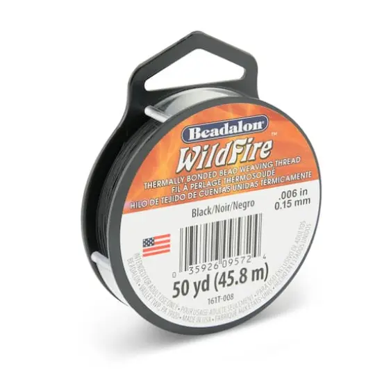 Beadalon&reg; WildFire&trade; Bead Weaving Thread, 006" Black {4}