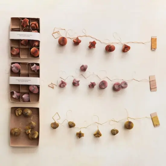 Hello Honey&reg; Paper Honeycomb Ornaments with String DIY Garland Blush {3}