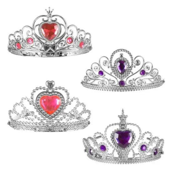 Toy Time Silver Princess Crowns & Tiaras, 4ct. {1}