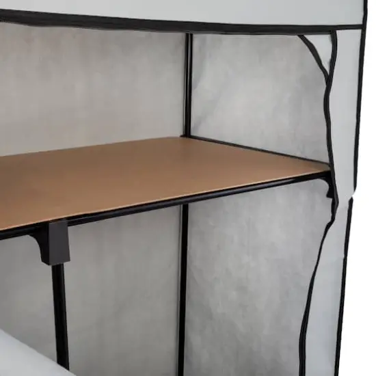 Honey Can Do 46'' Gray Portable Wardrobe Closet {6}