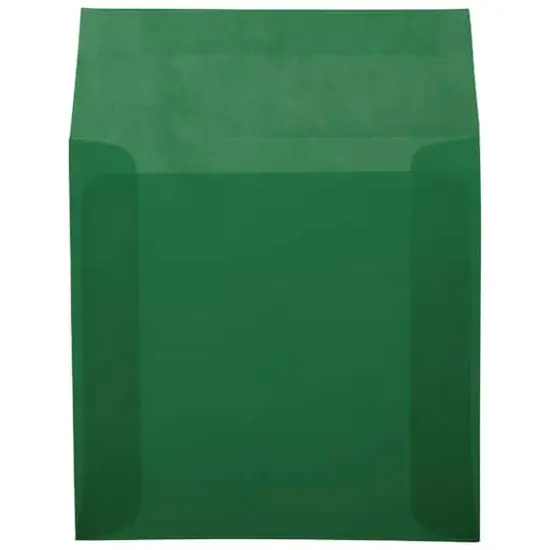 JAM Paper 6" x 6" Translucent Vellum Invitation Envelopes, 25ct. Racing Green {4}