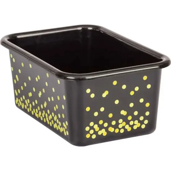 Teacher Created Resources&reg; Small Confetti Plastic Storage Bin, 3ct. Black {4}