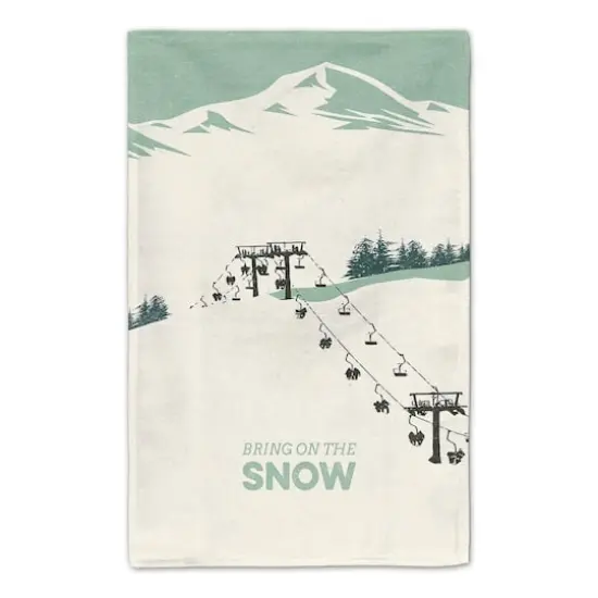 Ski Lift Slopes Snow Tea Towels - Set of 2 {4}