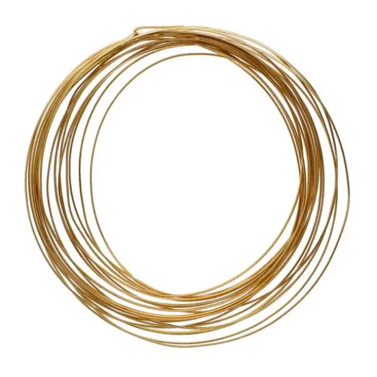 The Beadsmith&reg; Wire Elements&trade; 21 Gauge Tarnish Resistant Half Round Soft Temper Wire, 4yd. Gold {1}