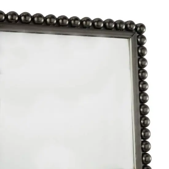CosmoLiving by Cosmopolitan 40" Beaded Metal Wall Mirror Black {4}