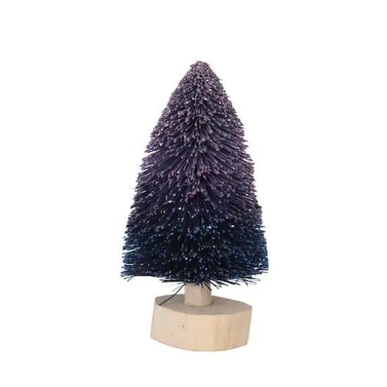 Hello Honey&reg; 6" Purple Bottle Brush Tree with Wood Base {1}